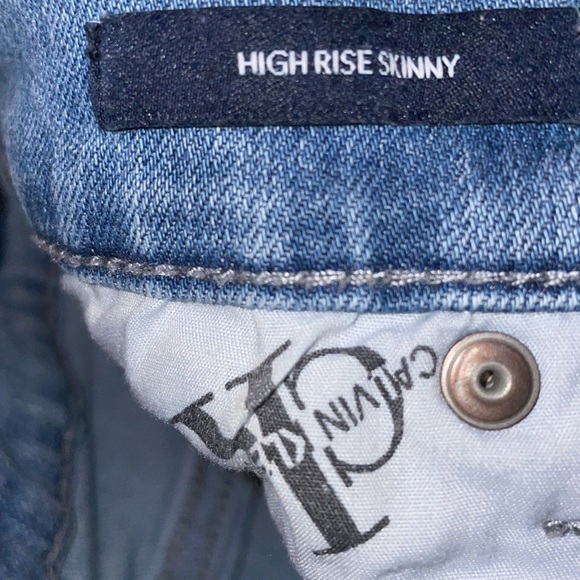 Calvin Klein Jeans High Rise Skinny Denim Jeans Stretchy Size 4 - Picture 5 of 9